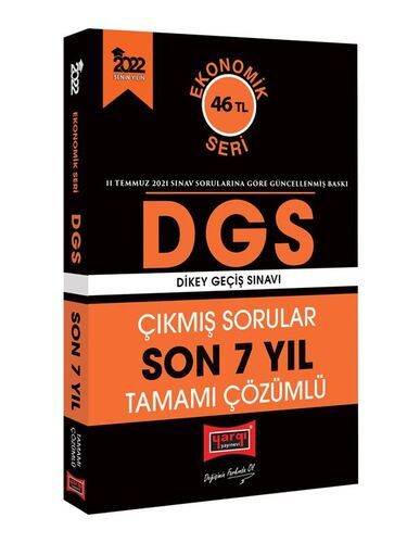 Yargı Yayınları 2022 DGS Ekonomik Seri Son 7 Yıl Tamamı Çözümlü Çıkmış Sorular