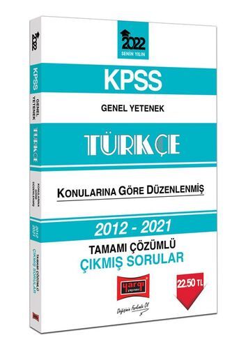 Yargı Yayınları 2022 KPSS Genel Yetenek Türkçe Tamamı Çözümlü Çıkmış Sorular