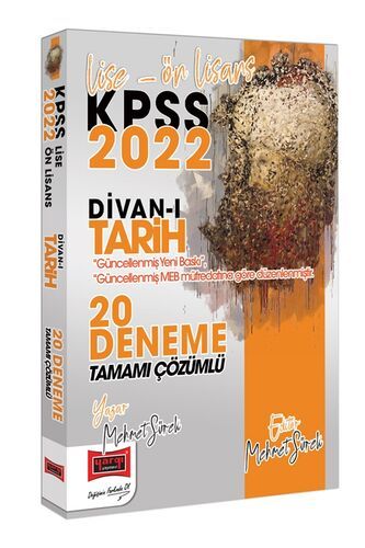 Yargı Yayınları 2022 KPSS Lise Ön Lisans Divanı Tarih Tamamı Çözümlü 20 Deneme