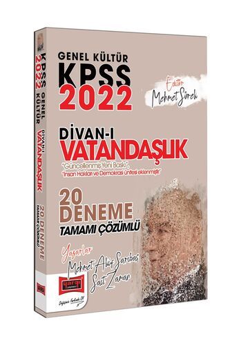 Yargı Yayınları 2022 KPSS Genel Kültür Divanı Vatandaşlık Tamamı Çözümlü 20 Deneme