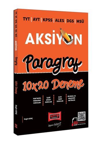 Yargı Yayınları  TYT AYT KPSS ALES DGS MSÜ Aksiyon Paragraf 10x20 Deneme