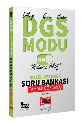 Yargı Yayınları 2022 DGS Modu Sözel Yetenek Tamamı Çözümlü Soru Bankası