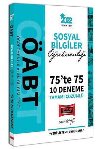 Yargı Yayınları 2022 ÖABT Sosyal Bilgiler Öğretmenliği 75te 75 Tamamı Çözümlü 10 Deneme