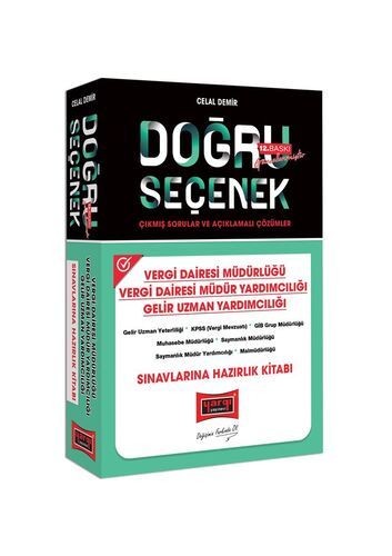 Yargı Yayınları Doğru Seçenek Vergi Dairesi Müdürlüğü Vergi Dairesi Müdür Yardımcılığı Gelir Uzman Yardımcılığı Sınavlarına Hazı