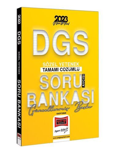 Yargı Yayınları 2023 DGS Soru Avcısı Tamamı Çözümlü Sözel Yetenek Soru Bankası