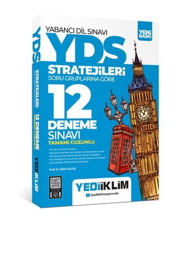 YEDİİİKLİM YAYINLARI YDS - YÖKDİL Stratejileri Soru Gruplarına Göre Tamamı Çözümlü 12 Deneme Sınavı