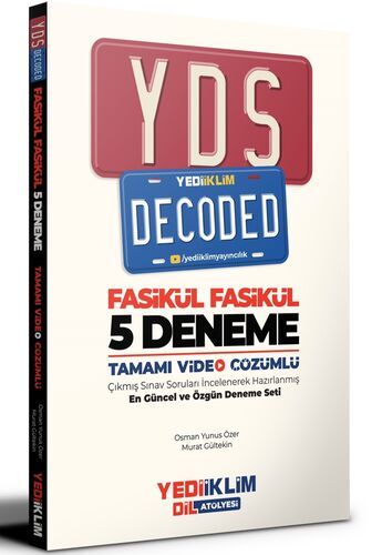 Yediiklim Yayınları YDS Decoded Tamamı Video Çözümlü Fasikül 5 Deneme