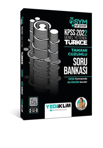 Yediiklim Yayınları 2022 KPSS Genel Yetenek Ösym Ne Sorar Türkçe Tamamı Çözümlü Soru Bankası