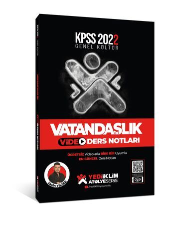 Yediiklim Yayınları 2022 KPSS Genel Kültür Atölye Serisi Vatandaşlık Video Ders Notları