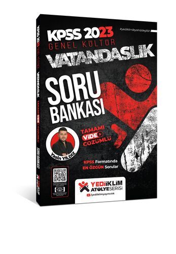 Yediiklim Yayınları 2023 KPSS Atölye Serisi Vatandaşlık Tamamı Video Çözümlü Soru Bankası