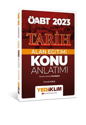 Yediiklim Yayınları 2023 ÖABT Tarih Alan Eğitimi Konu Anlatımı