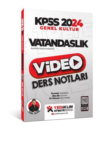 Yediiklim Yayınları 2024 Kpss Atölye Serisi Vatandaşlık Video Ders Notları