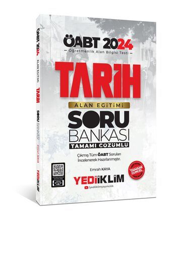 Yediiklim Yayınları 2024 ÖABT Tarih Alan Eğitimi Tamamı Çözümlü Soru Bankası