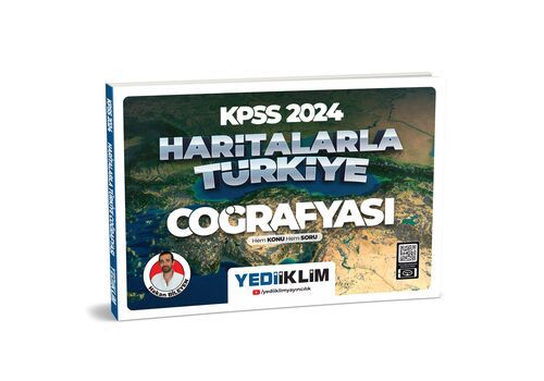 Yediiklim Yayınları 2024 KPSS Haritalarla Türkiye Coğrafyası Hem Konu Hem Soru