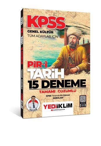 Yediiklim Yayınları KPSS Genel Kültür Tüm Adaylar İçin Pir-i Tarih Tamamı Çözümlü 15 Deneme