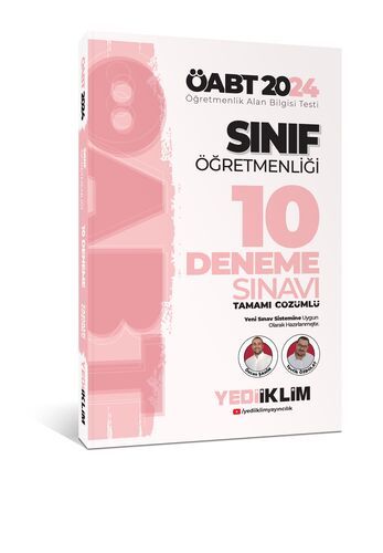 Yediiklim Yayınları 2024 ÖABT Sınıf Öğretmenliği Tamamı Çözümlü 10 Deneme Sınavı