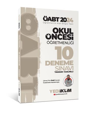 Yediiklim Yayınları 2024 ÖABT Okul Öncesi Öğretmenliği Tamamı Çözümlü 10 Deneme