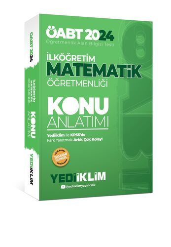 Yediiklim Yayınları 2024 ÖABT İlköğretim Matematik Öğretmenliği Konu Anlatımı