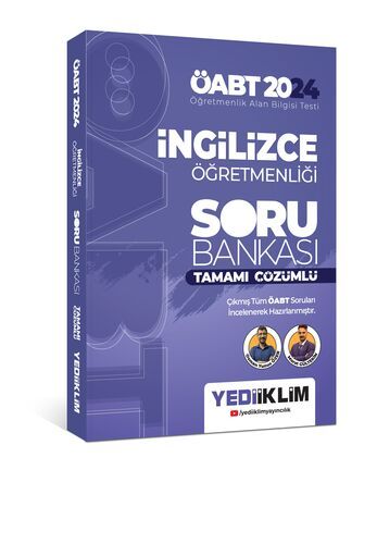 Yediiklim Yayınları 2024 ÖABT İngilizce Öğretmenliği Tamamı Çözümlü Soru Bankası