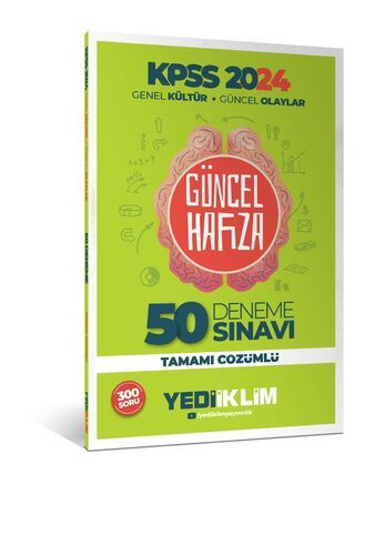 Yediiklim Yayınları 2024 KPSS Genel Kültür Güncel Olaylar Tamamı Çözümlü 50 Deneme (300 Soru)