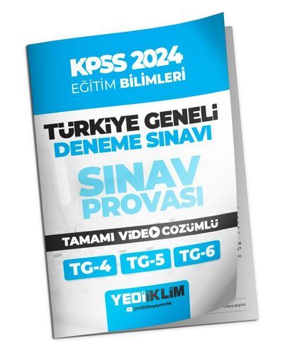 Yediiklim Yayınları 2024 KPSS Türkiye Geneli Eğitim Bilimleri ( 4-5-6 ) Deneme Sınavları Tamamı Video Çözümlü