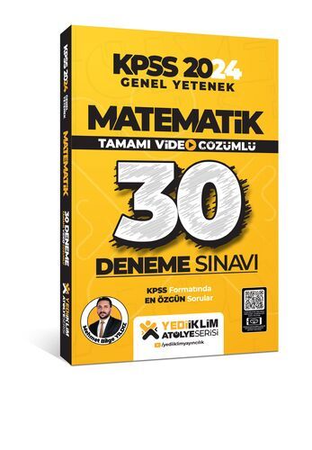 Yediiklim Yayınları 2024 Kpss Matematik Tamamı Video Çözümlü 30 Deneme