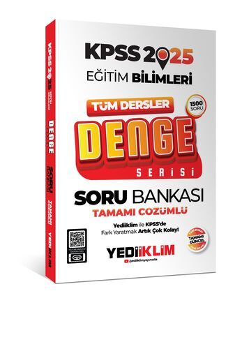 Yediiklim Yayınları 2025 KPSS Eğitim Bilimleri Tüm Dersler Denge Serisi Tamamı Çözümlü Soru Bankası