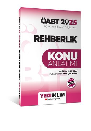 Yediiklim Yayınları 2025 ÖABT Rehberlik Konu Anlatımı