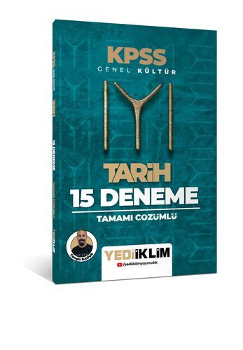 Yediiklim Yayınları KPSS Genel Kültür KAYI Tarih Tamamı Çözümlü 15 Deneme 