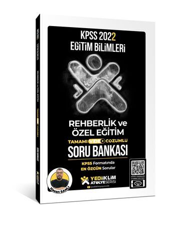 Yediiklim Yayınları 2022 KPSS Eğitim Bilimleri Atölye Serisi Rehberlik ve Özel Eğitim Tamamı Video Çözümlü Soru Bankası