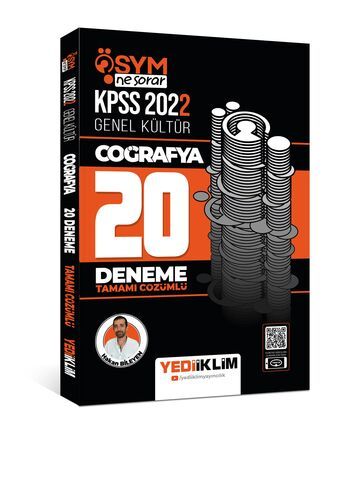 Yediiklim Yayınları 2022 KPSS Genel Kültür Ösym Ne Sorar Coğrafya Tamamı Çözümlü 20 Deneme