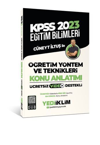 Yediiklim Yayınları 2023 KPSS Eğitim Bilimleri Öğretim Yöntem ve Teknikleri Video Destekli Konu Anlatımı