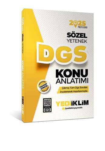 Yediiklim Yayınları 2025 DGS Sözel Yetenek Konu Anlatımı 