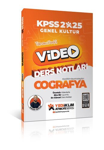 Yediiklim Yayınları 2025 KPSS Atölye Genel Kültür Coğrafya Video Ders Notları