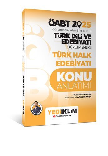 Yediiklim Yayınları 2025 ÖABT Türk Dili ve Edebiyatı Öğretmenliği Türk Halk Edebiyatı Konu Anlatımı 