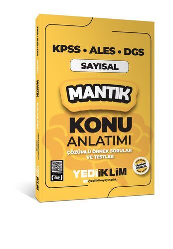 Yediiklim Yayınları 2025 KPSS ALES DGS Sayısal Mantık Konu Anlatımı