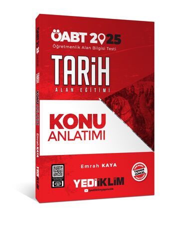 Yediiklim Yayınları 2025 ÖABT Tarih Alan Eğitimi Konu Anlatımı