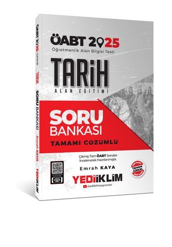 Yediiklim Yayınları 2025 ÖABT Tarih Alan Eğitimi Tamamı Çözümlü Soru Bankası