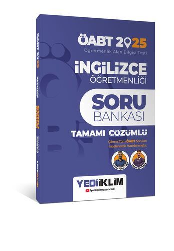 Yediiklim Yayınları 2025 ÖABT İngilizce Öğretmenliği Tamamı Çözümlü Soru Bankası