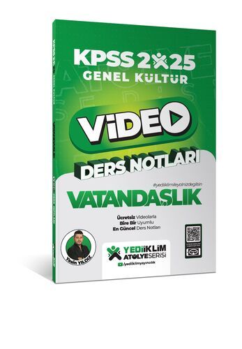 Yediiklim Yayınları 2025 KPSS Genel Kültür Vatandaşlık Video Ders Notları