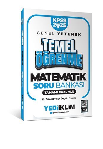 Yediiklim Yayınları 2025 KPSS Genel Yetenek Matematik Temel Öğrenme Tamamı Çözümlü Soru Bankası