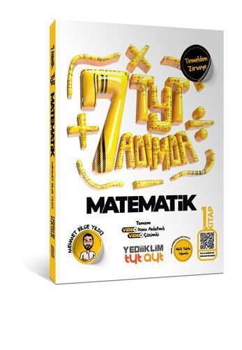 Yediiklim Yayınları TYT Yedi Adımda Temel Matematik Video Konu Anlatımlı Video Çözümlü Soru Bankası 1.Kitap