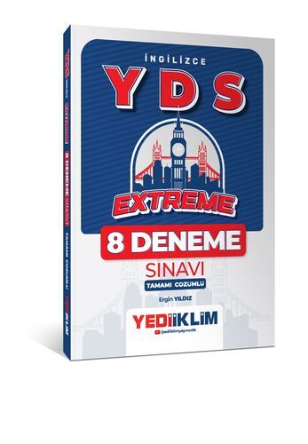 Yediiklim Yayınları YDS İngilizce Extreme Tamamı Çözümlü 8 Deneme Sınavı