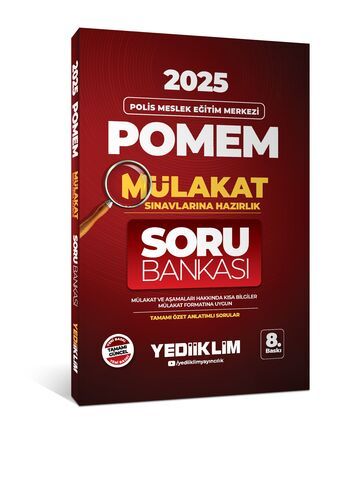 Yediiklim Yayınları 2025 POMEM Mülakat Sınavlarına Hazırlık Tamamı Özet Anlatımlı Soru Bankası (8. Baskı)