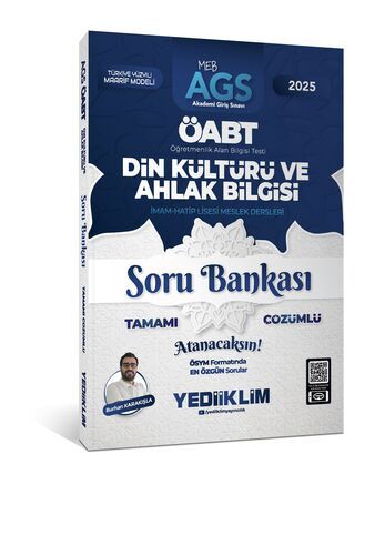 Yediiklim Yayınları 2025 MEB AGS ÖABT Din Kültürü ve Ahlak Bilgisi Tamamı Çözümlü Soru Bankası