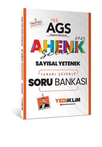 Yediiklim Yayınları 2025 MEB AGS Sayısal Yetenek Ahenk Serisi Tamamı Çözümlü Soru Bankası