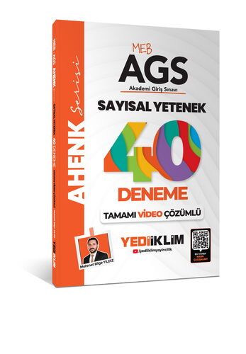 Yediiklim Yayınları 2025 MEB AGS Sayısal Yetenek Tamamı Video Çözümlü 40 Deneme