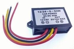 12/24V - 5V 10A 50W Plastik Converter