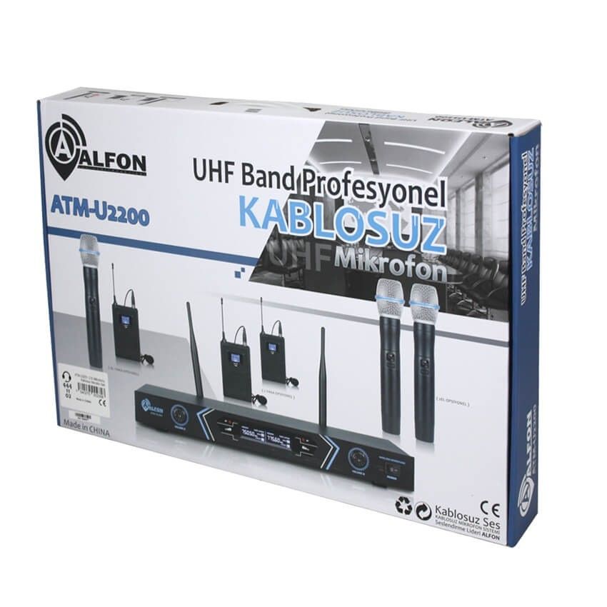 Alfon ATM-U2200 2EL Uhf Sabit CH Telsiz Mikrofon #2