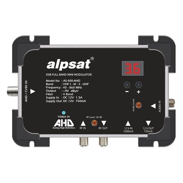 Alpsat AS400-AHD 12V AHD DSB Full Band Tv Modülatö